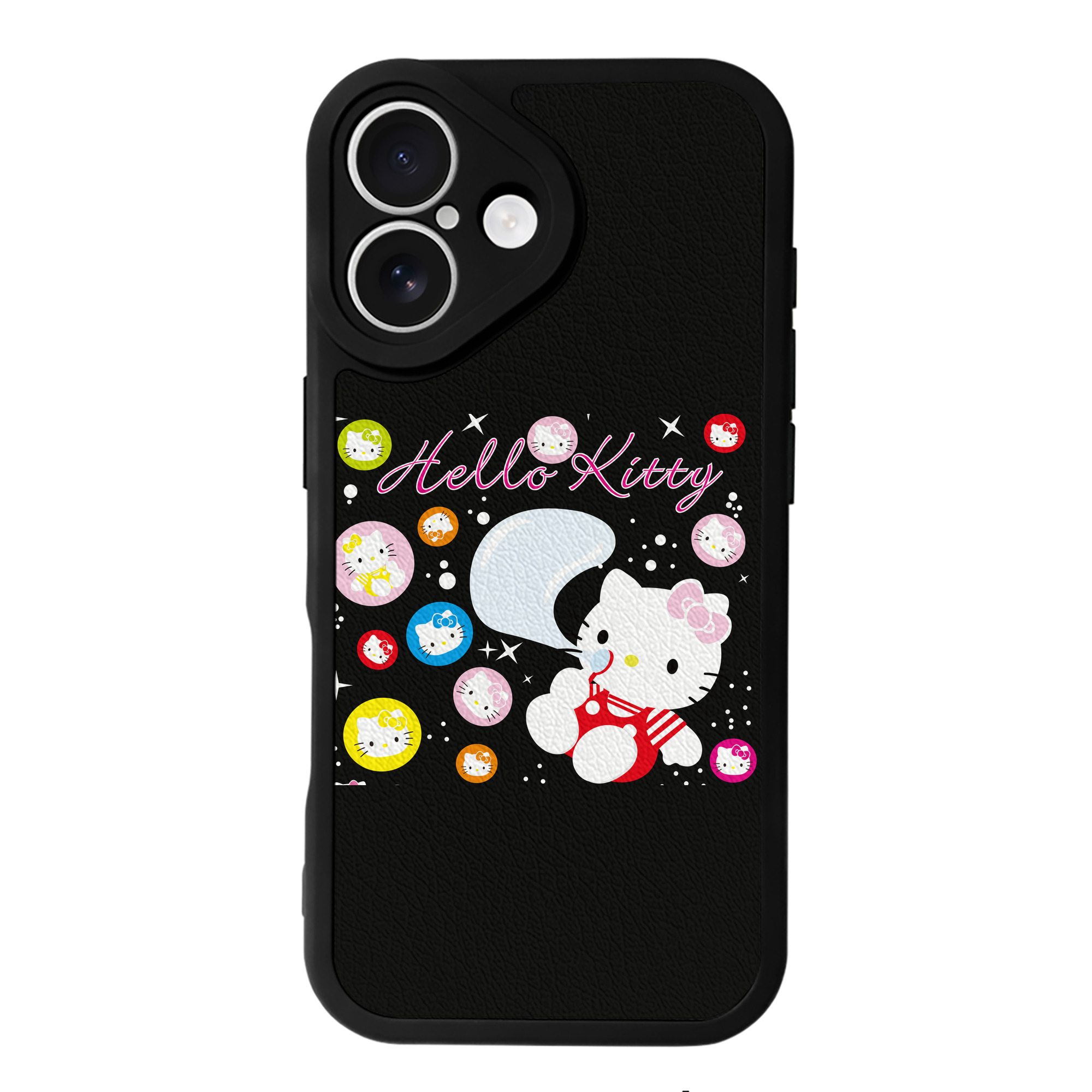 （画像用） Hello Kitty ハローキティ 【iPhone 16シリーズ対応】シリコンスマホケース（レザー調） 材質：シリコン